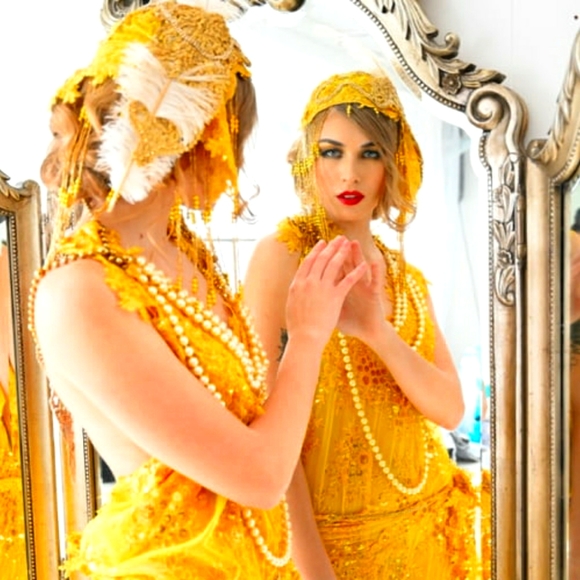 Sample Gown "DUCHESS RUTH" Gatsby Wedding Gown - Picture 6 of 16